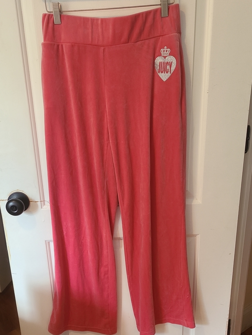 Juicy Couture Y2K Style Velour Track Pants With Logo